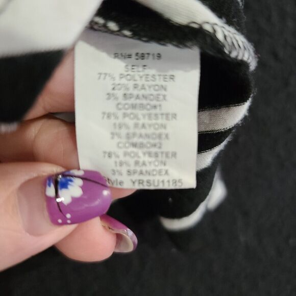 Ny Collection Womens Blouse Multi-Color Size S Polyester Blend Pullover Roll Tab - Picture 6 of 12